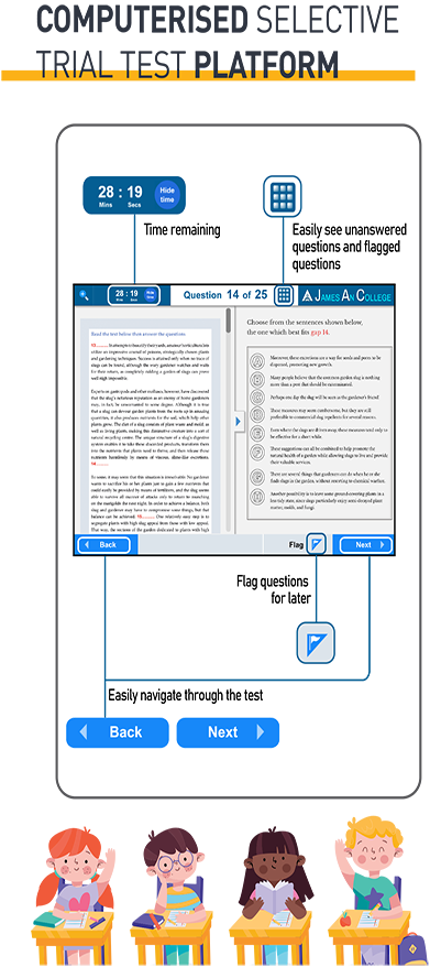 James An College Selective Trial Test Courses Srm Sga Sws